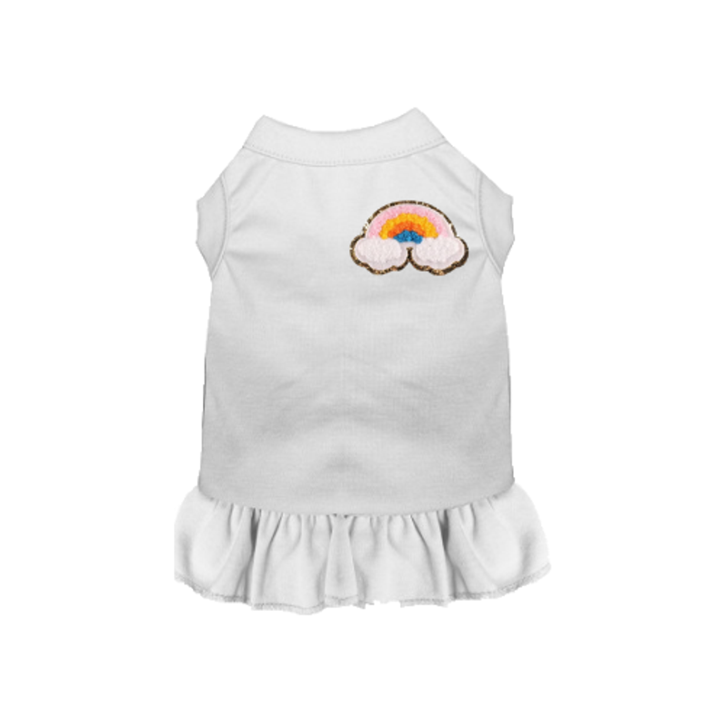 Bark Fifth Avenue Chenille Rainbow Dog Tee and Dress