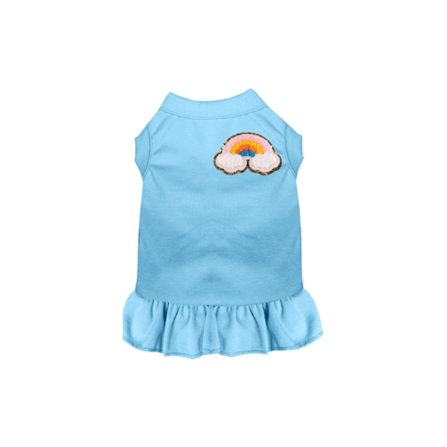 Bark Fifth Avenue Chenille Rainbow Dog Tee and Dress