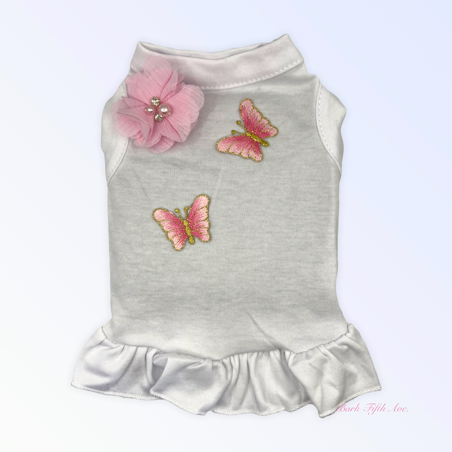 Bark Fifth Avenue Chiffon & Butterflies Dog Dress
