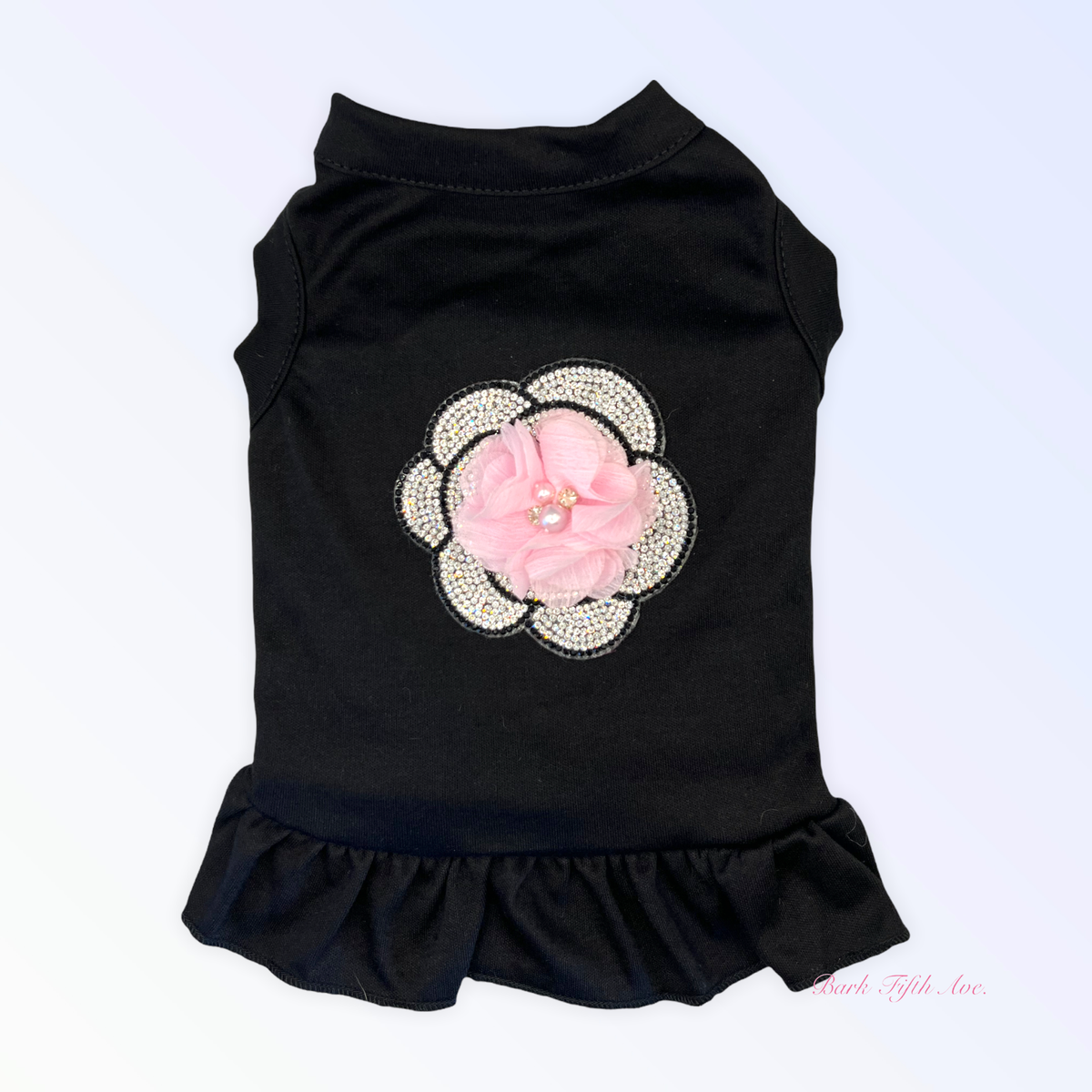 Bark Fifth Avenue Chiffon and Rhinestone Camellia Dog Dress
