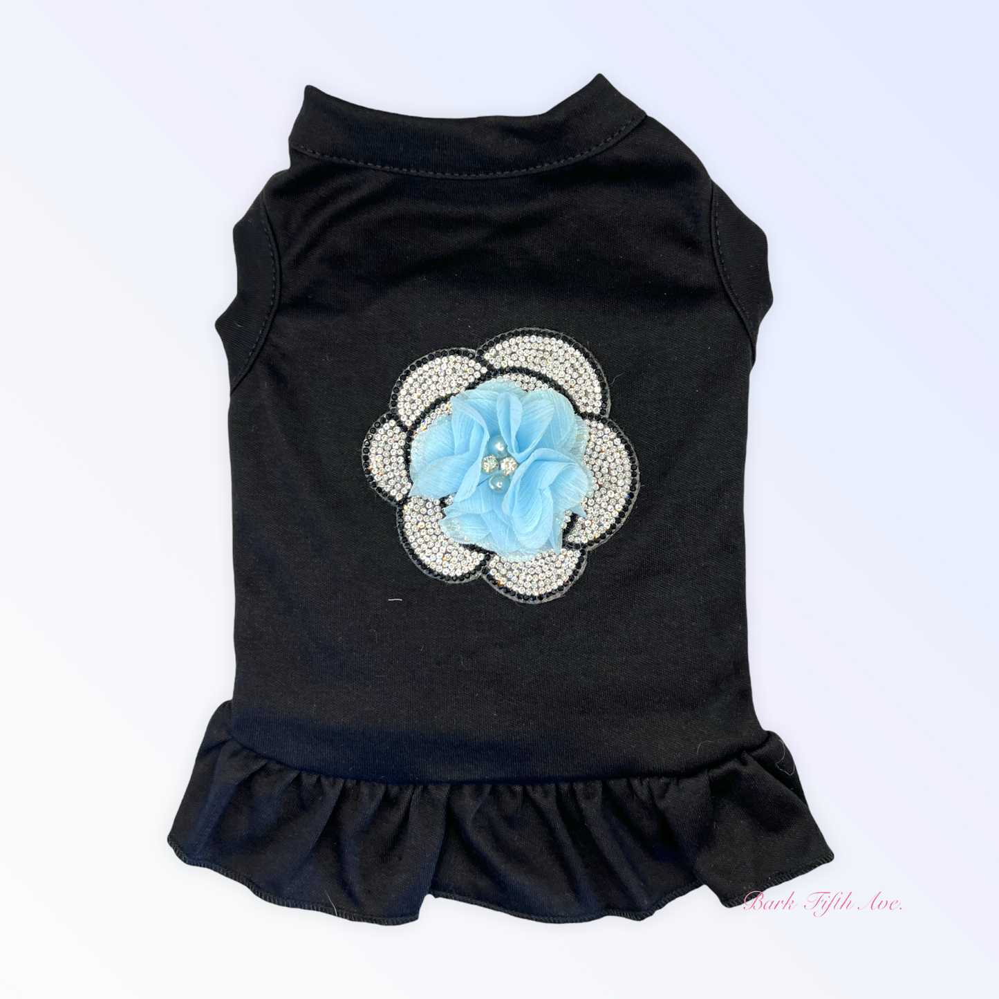 Bark Fifth Avenue Chiffon and Rhinestone Camellia Dog Dress
