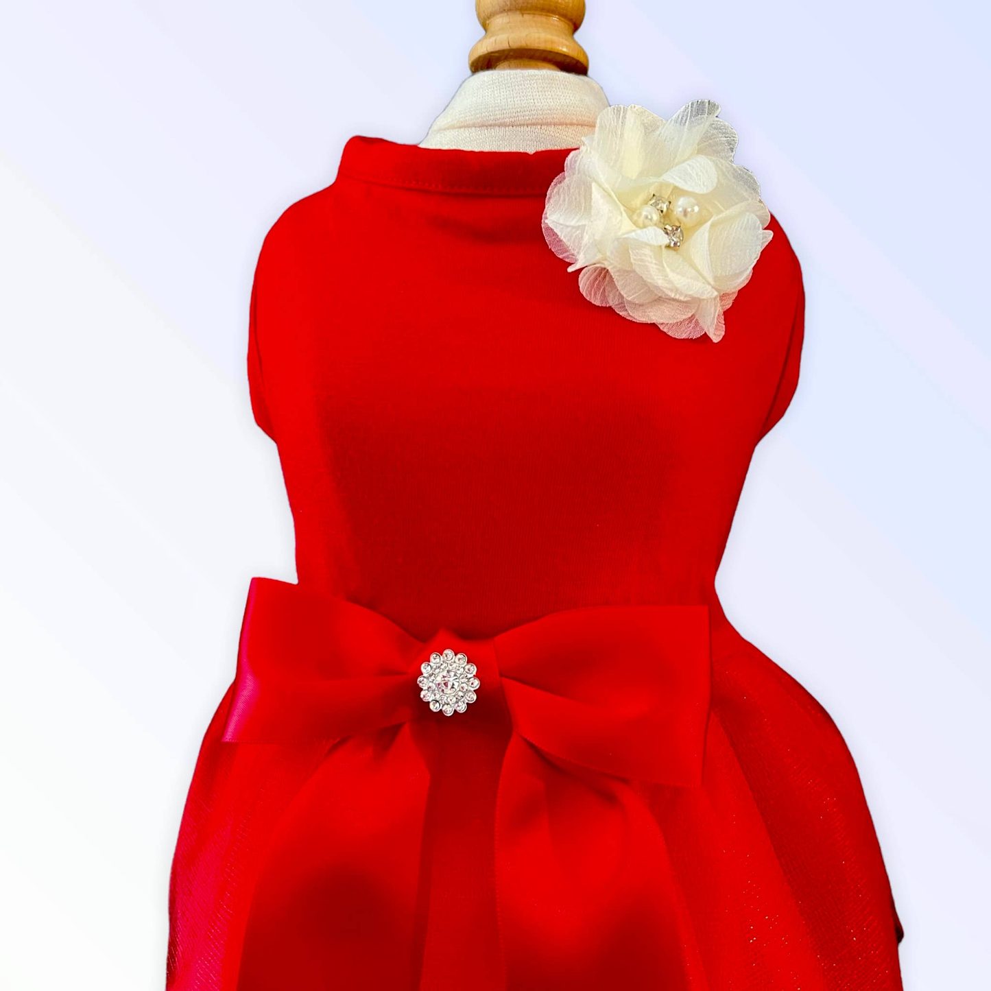 Bark Fifth Avenue Chiffon Flower Holiday Dog Tutu Dress