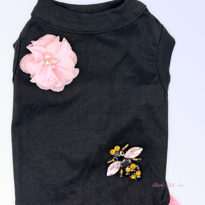 Chiffon Jeweled Bumble Bee Dog Dress
