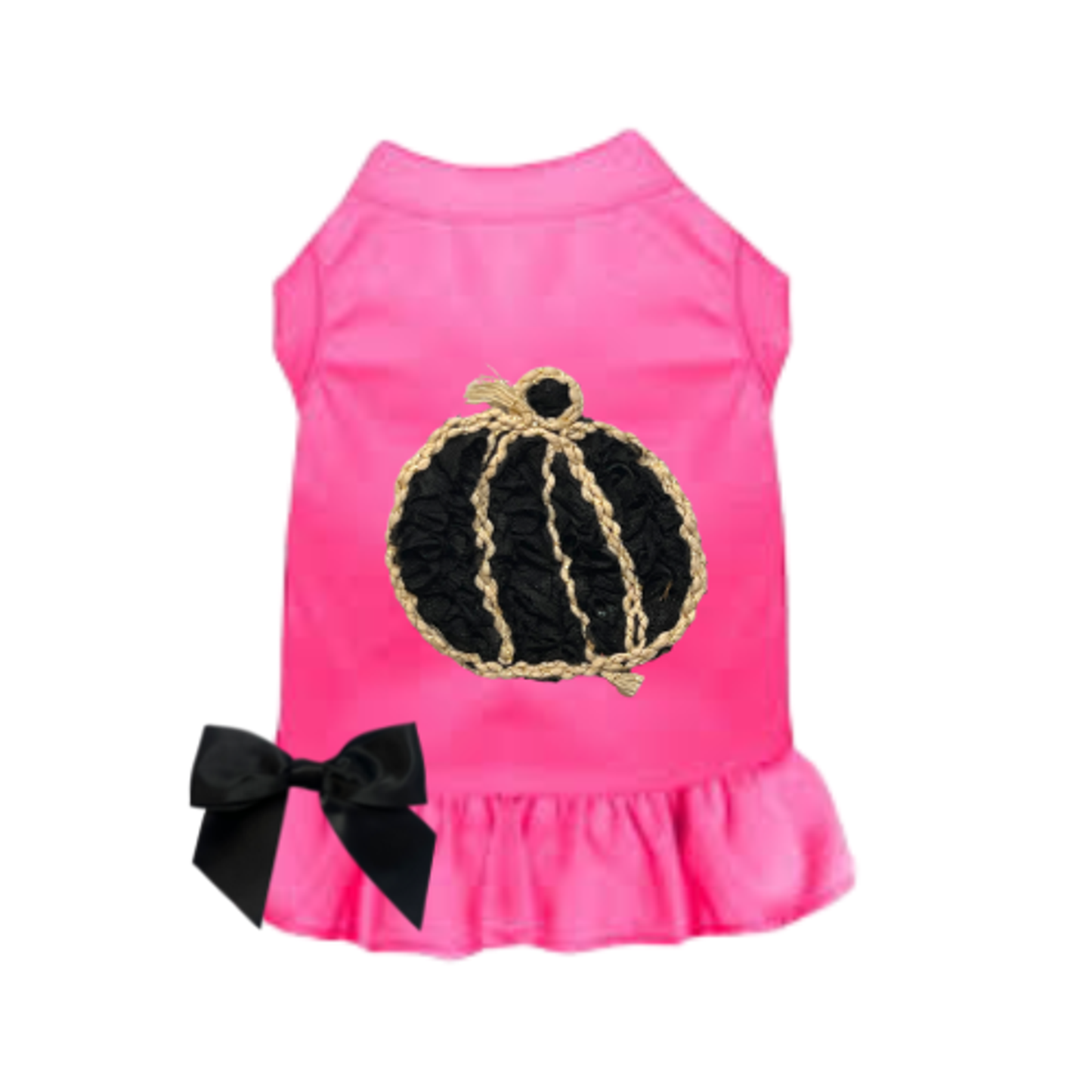 Chiffon Rose Halloween Pumpkin Dog Dress
