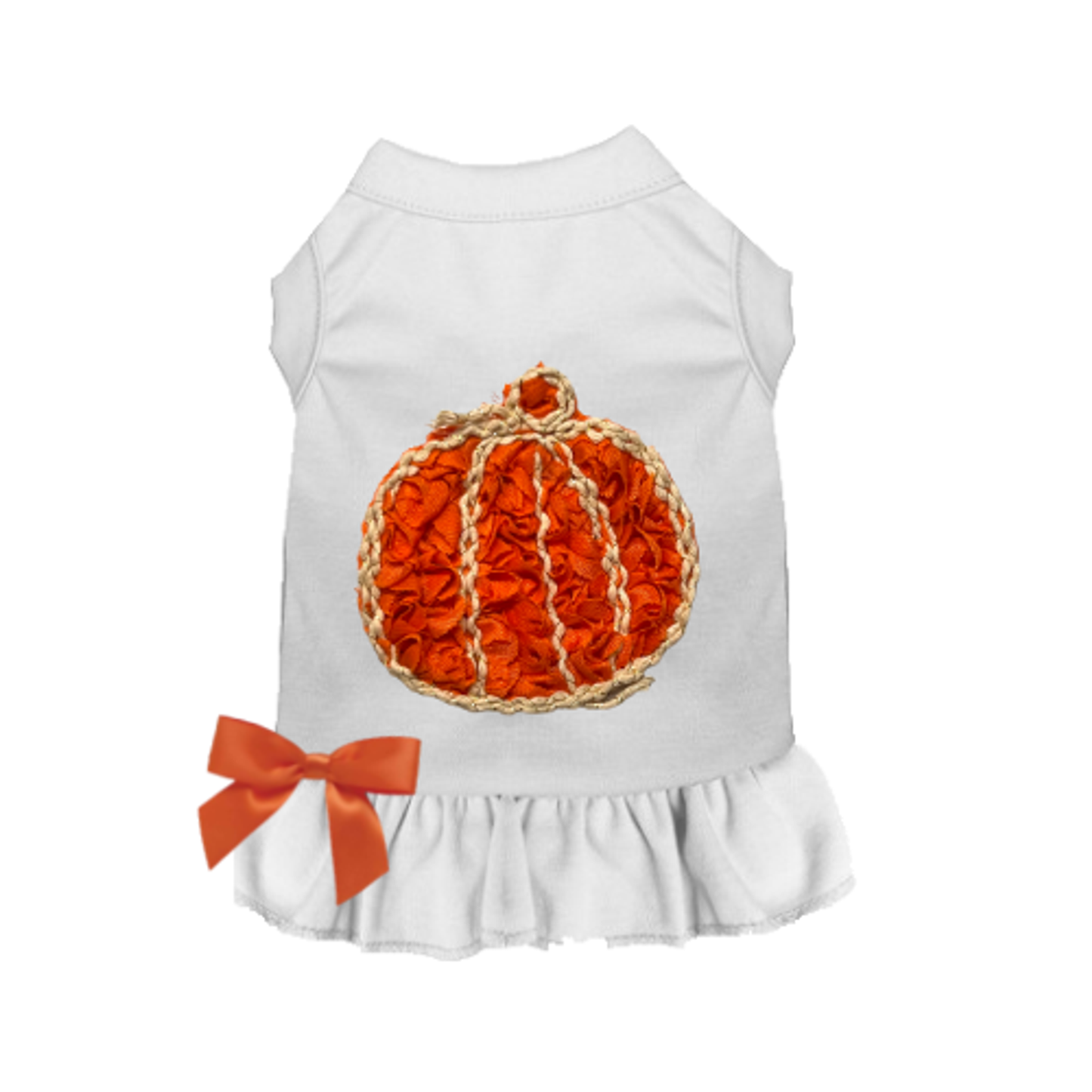 Chiffon Rose Halloween Pumpkin Dog Dress
