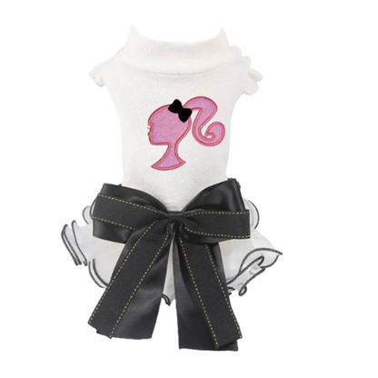Fashion Doll Silhouette Ruffle Dog Dress