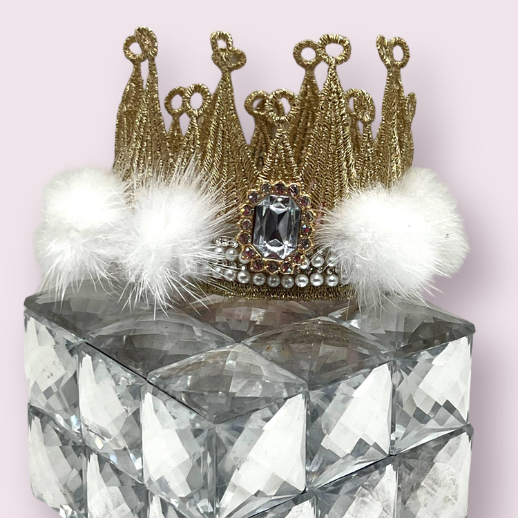 Snowy Winter Wonderland Dog Crown