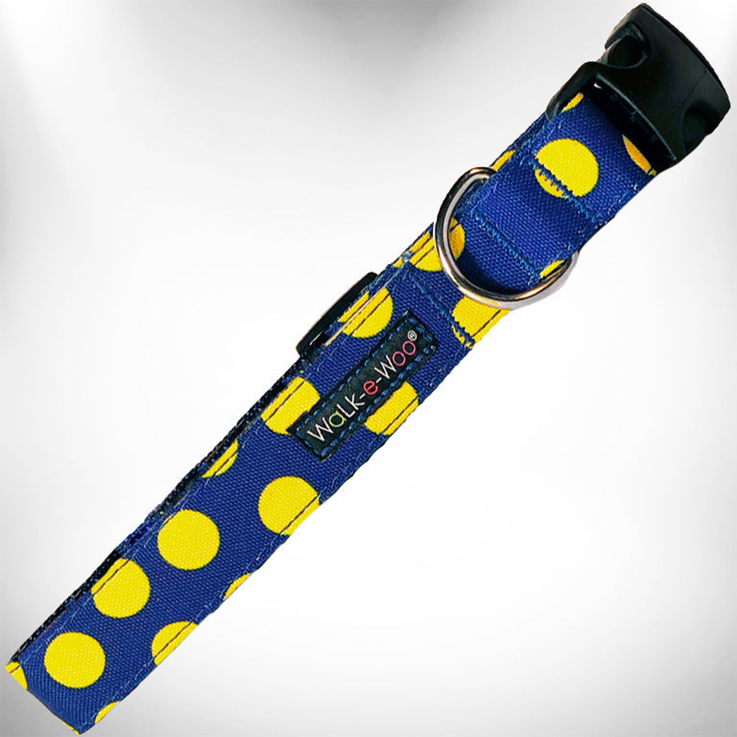 Walk-e-Woo Polka Dot Dog Collar - Nylon, XS to XL