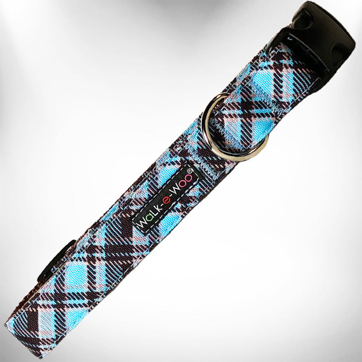 Walk-e-Woo Plaid Dog Collar