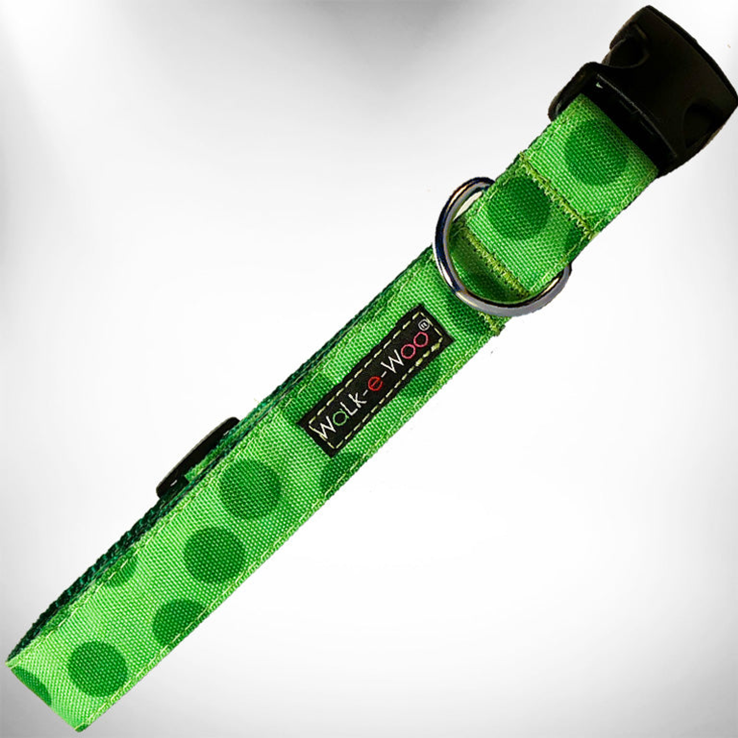 Walk-e-Woo Monotone Polka Dot Dog Collar - XS to XL