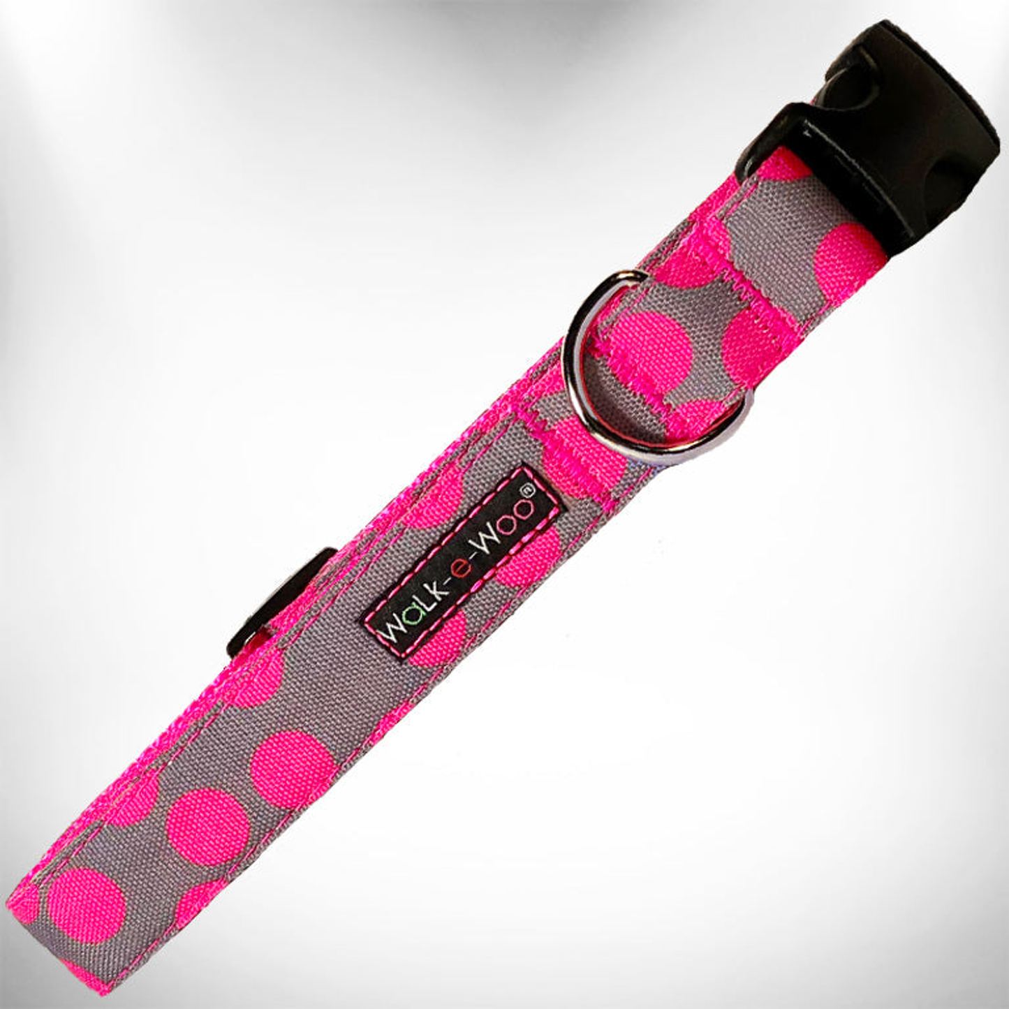 Walk-e-Woo Neon Polka Dot Dog Collar