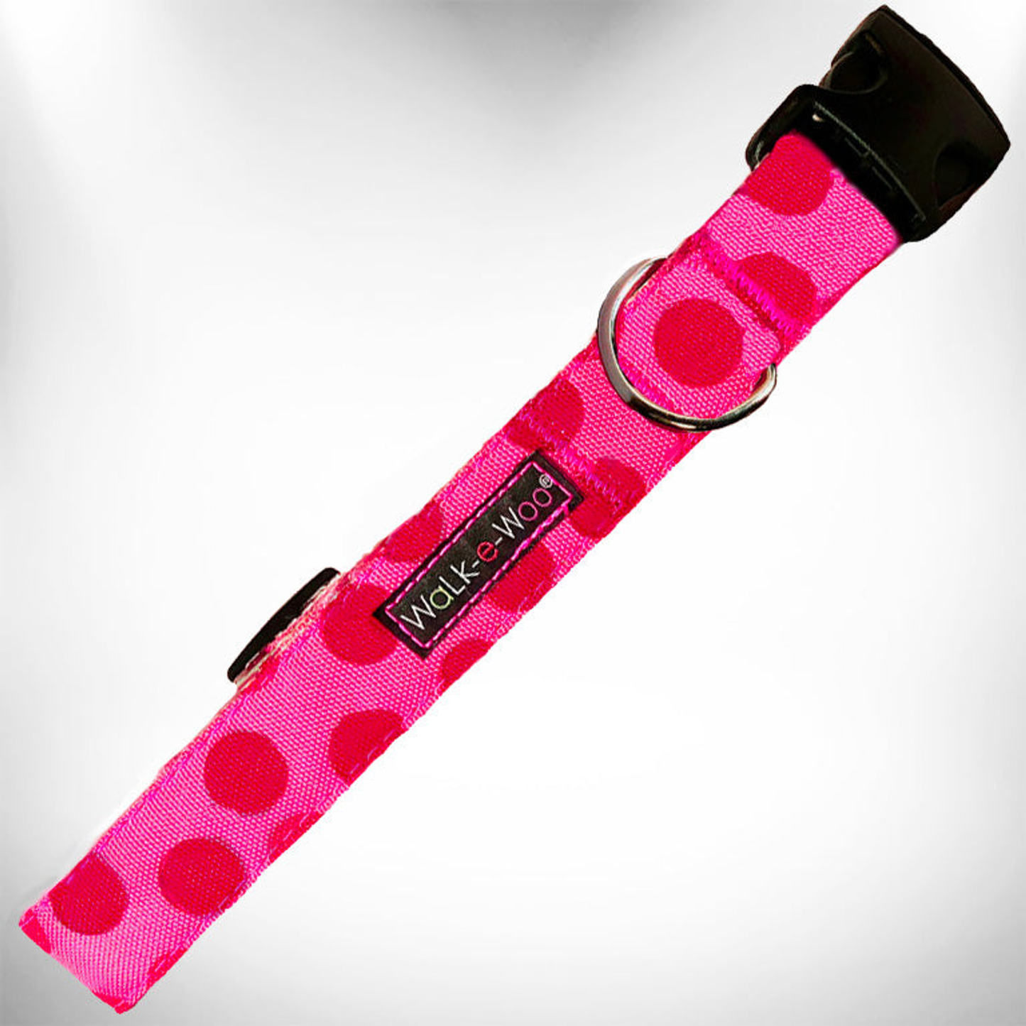 Walk-e-Woo Monotone Polka Dot Dog Collar - XS to XL