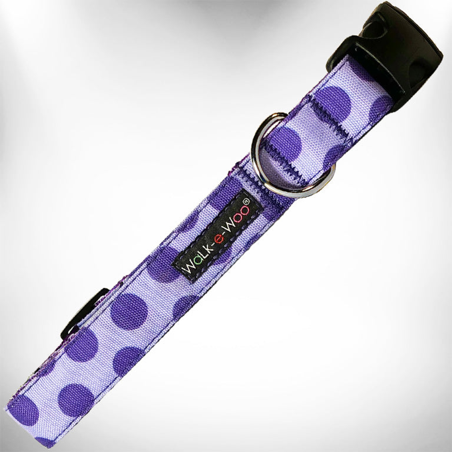 Walk-e-Woo Monotone Polka Dot Dog Collar - XS to XL