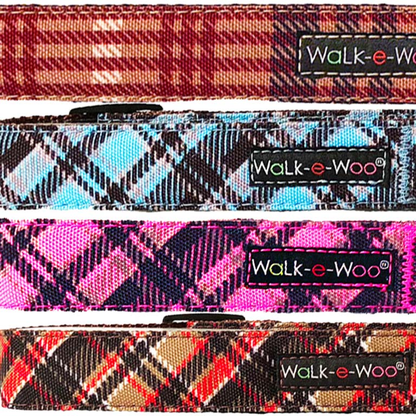 Walk-e-Woo Plaid Dog Collar
