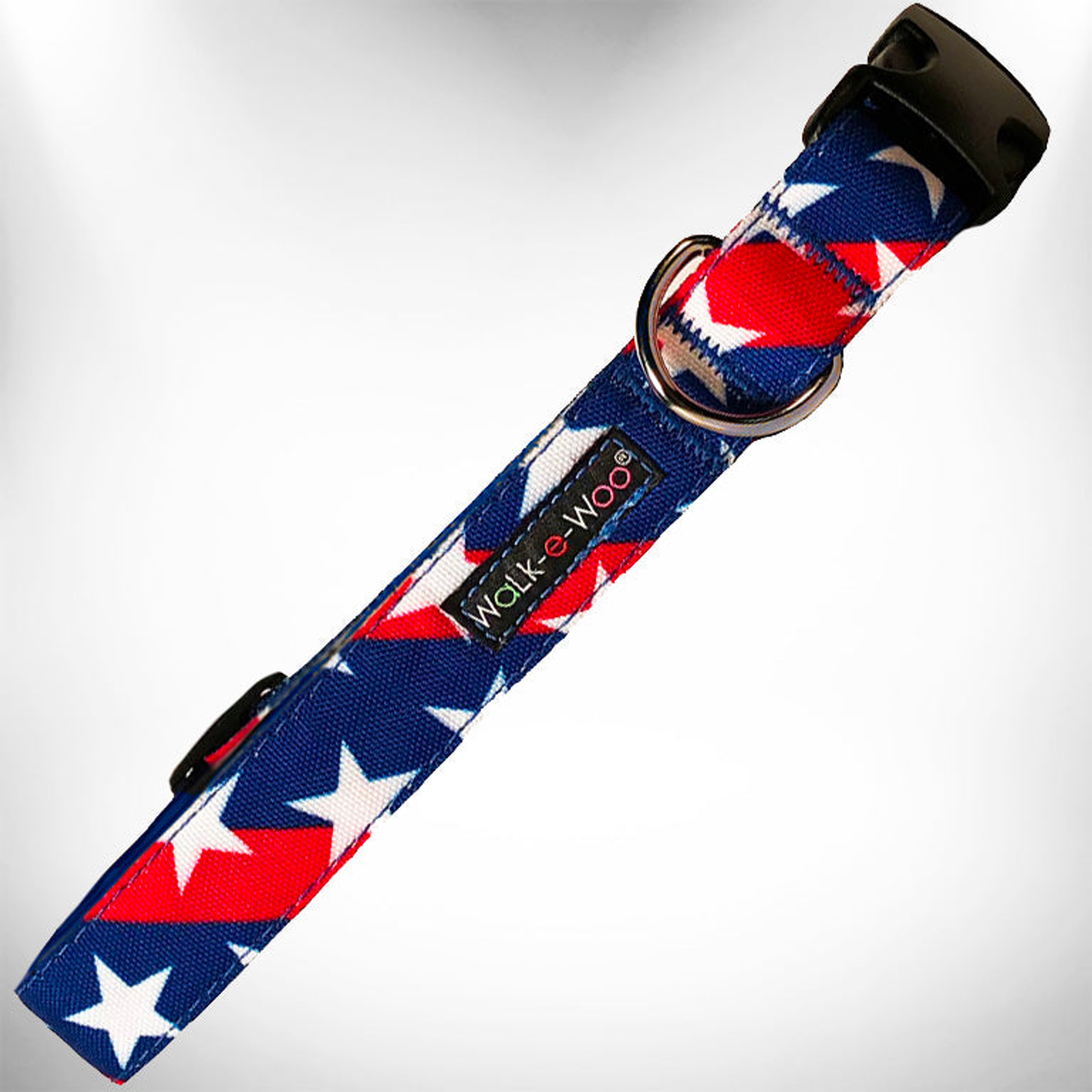 Walk-e-Woo Stars & Stripes Dog Collar - XS to XL