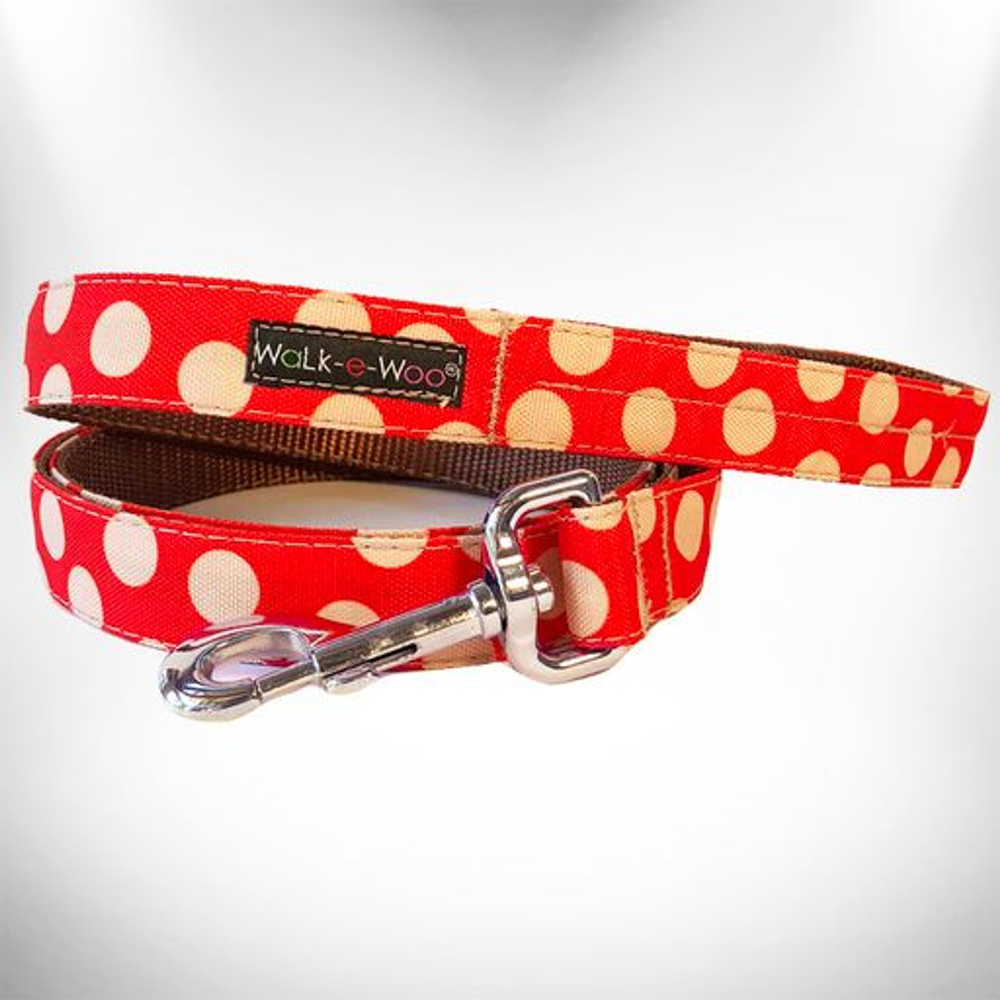 Walk-e-Woo Polka Dot Dog Leash - 5 ft