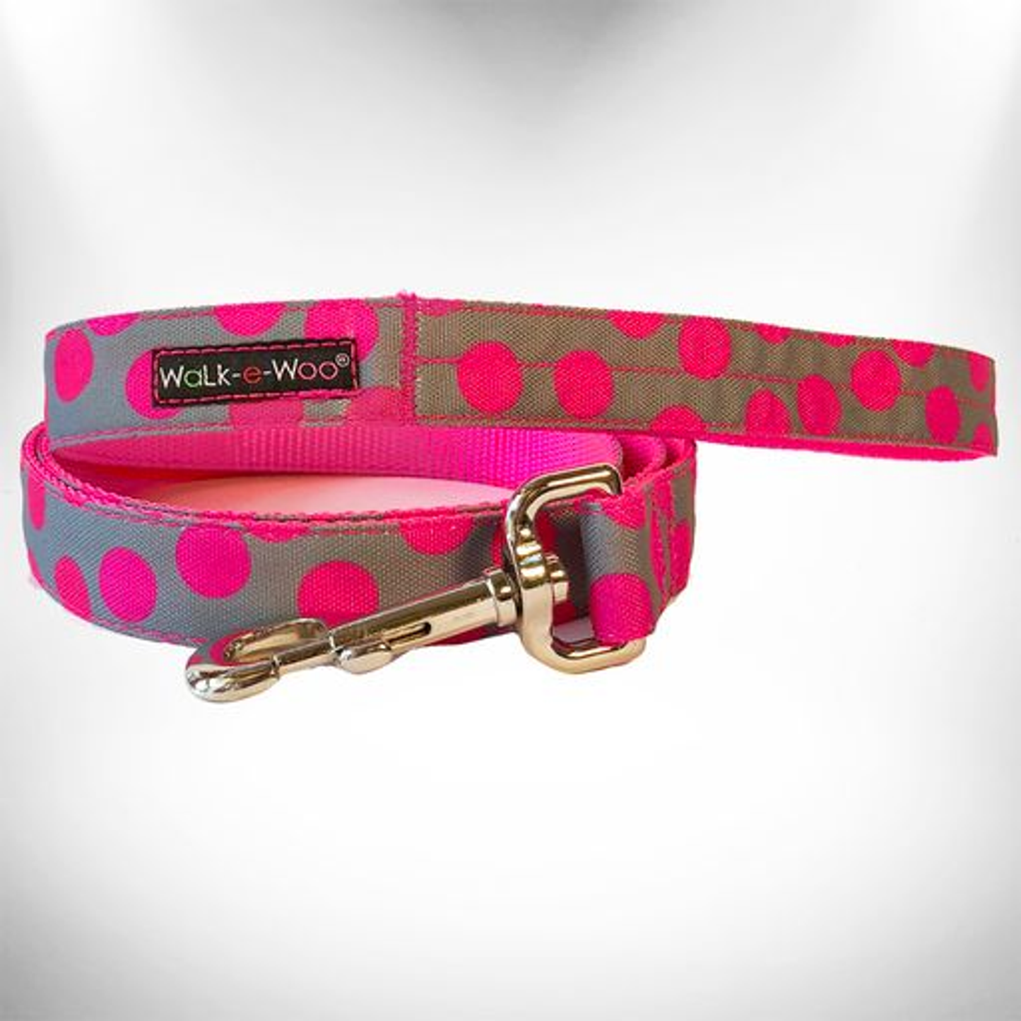 Walk-e-Woo Neon Polka Dot Dog Leash - 5 ft