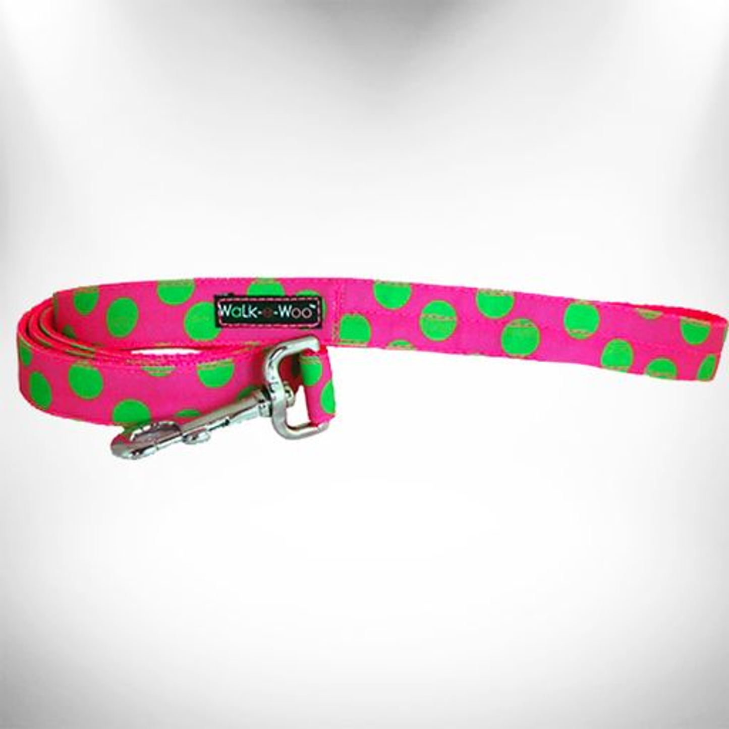 Walk-e-Woo Neon Polka Dot Dog Leash - 5 ft