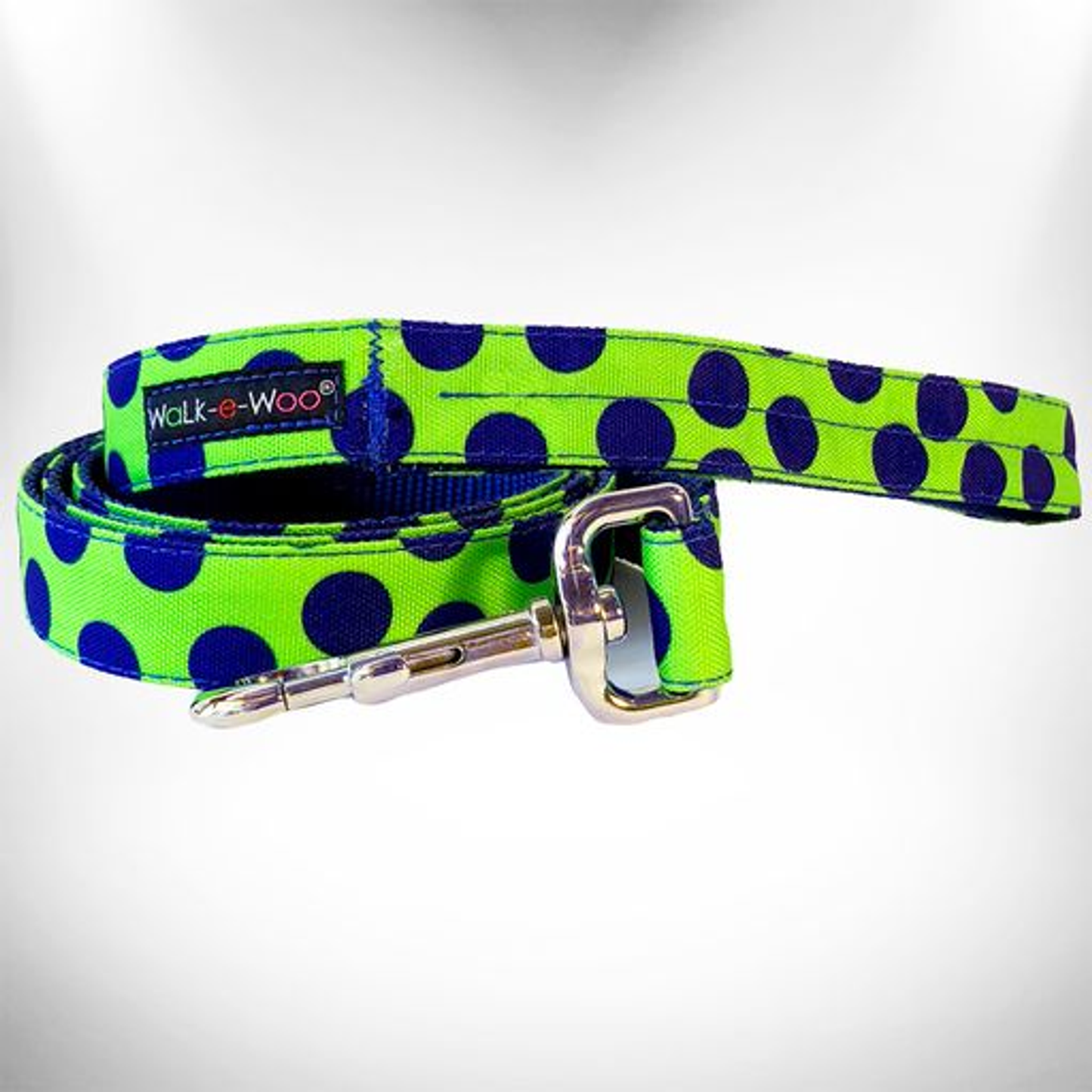Walk-e-Woo Neon Polka Dot Dog Leash - 5 ft