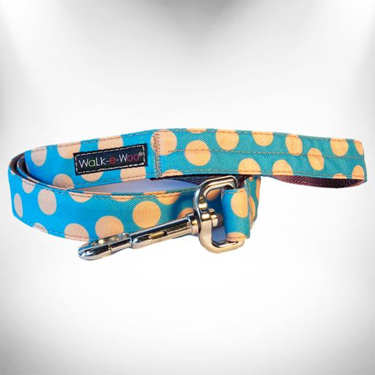 Walk-e-Woo Tan Dot Dog Leash - 5 ft