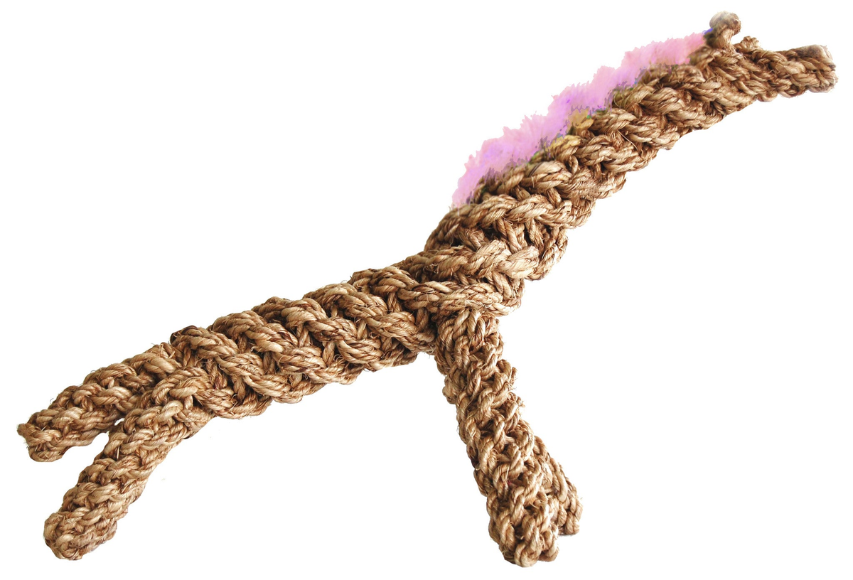 Walk-e-Woo Abaca-Dabra Giraffe Natural Fiber Dog Toy