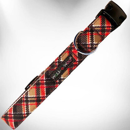 Walk-e-Woo Plaid Dog Collar