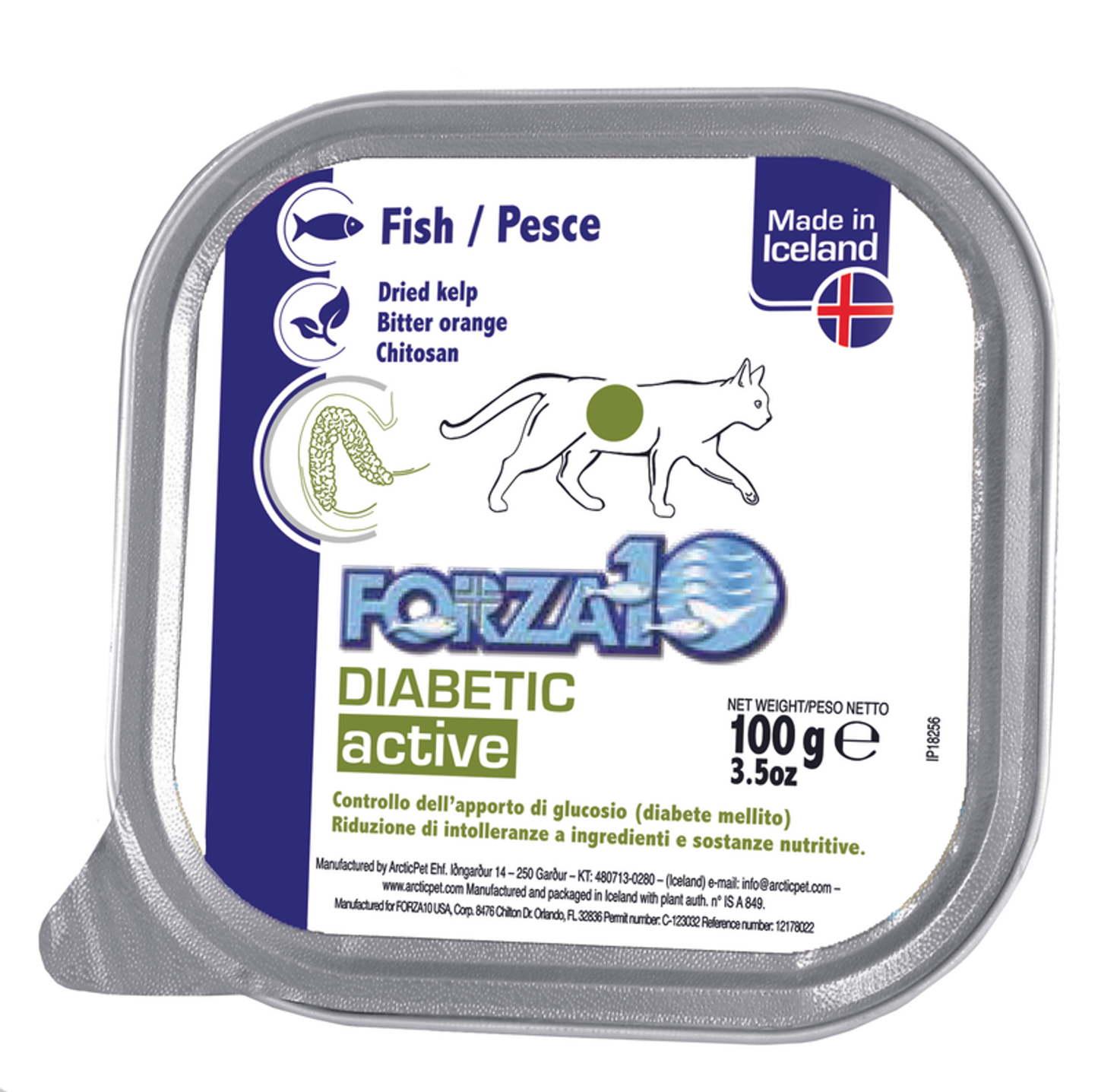 Forza10 ActiWet Diabetic Icelandic Fish Canned Cat Food, 32 x 3.5 oz