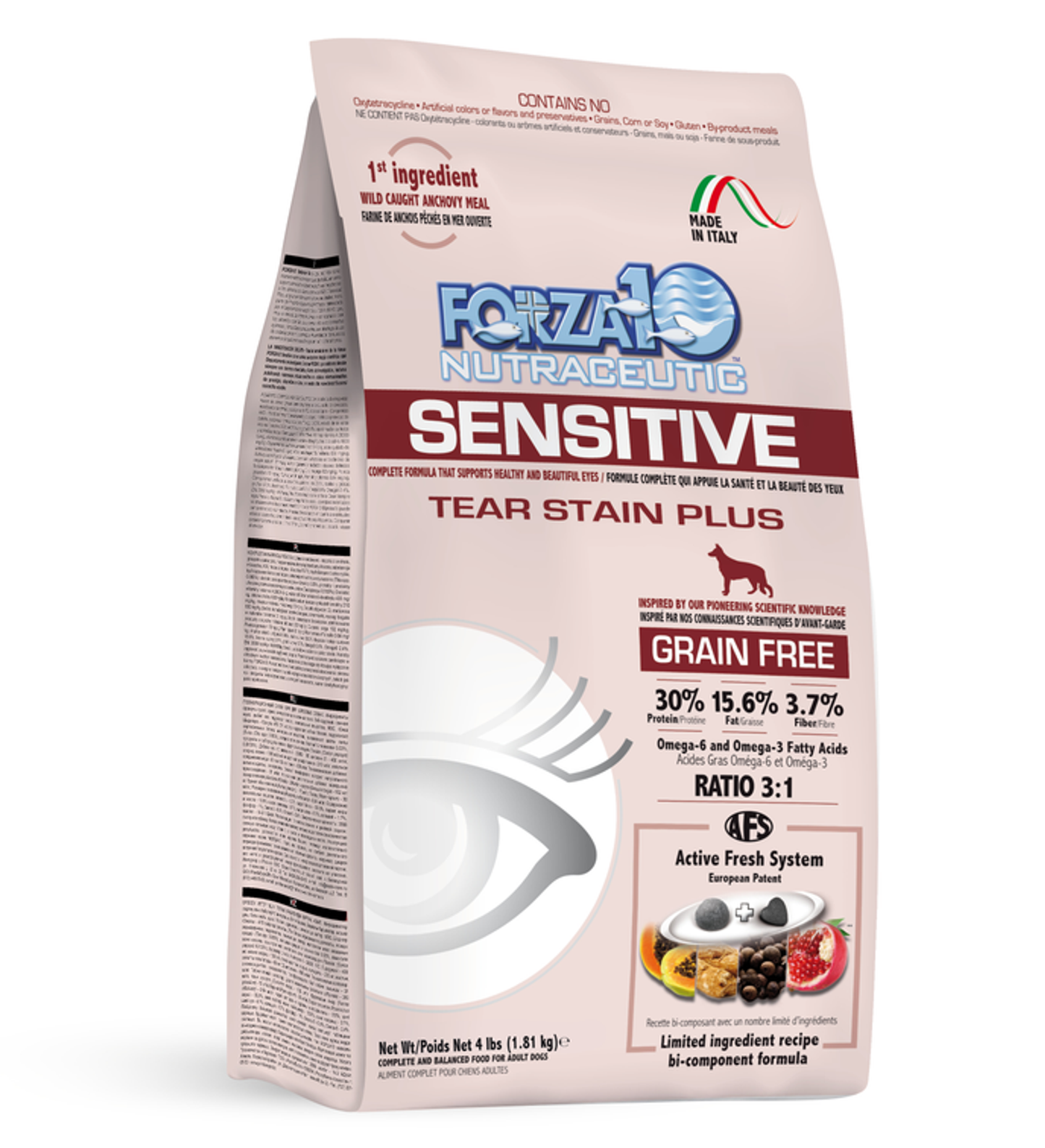 Forza10 Sensitive Tear Stain Plus Grain-Free Dry Dog Food