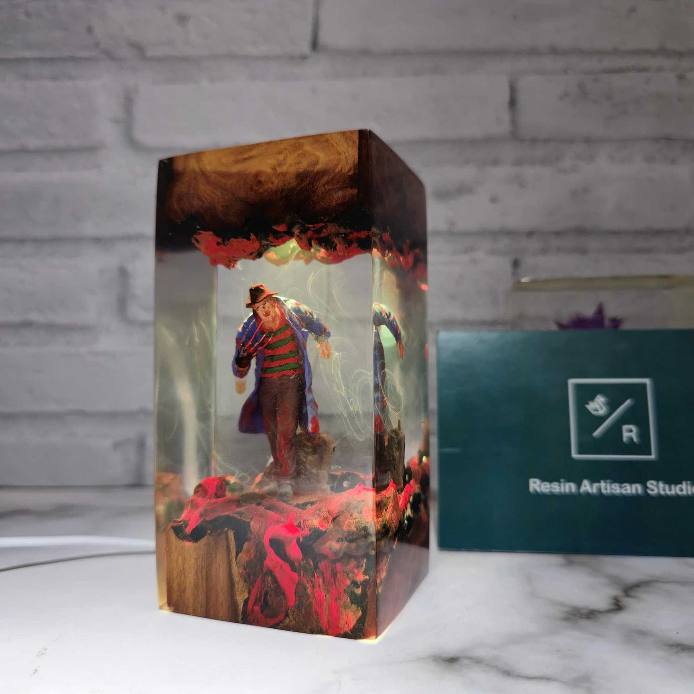 Horror Character Epoxy Resin Desktop Lamp