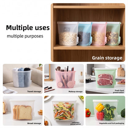 Food-grade vertical silicone fresh-keeping bag