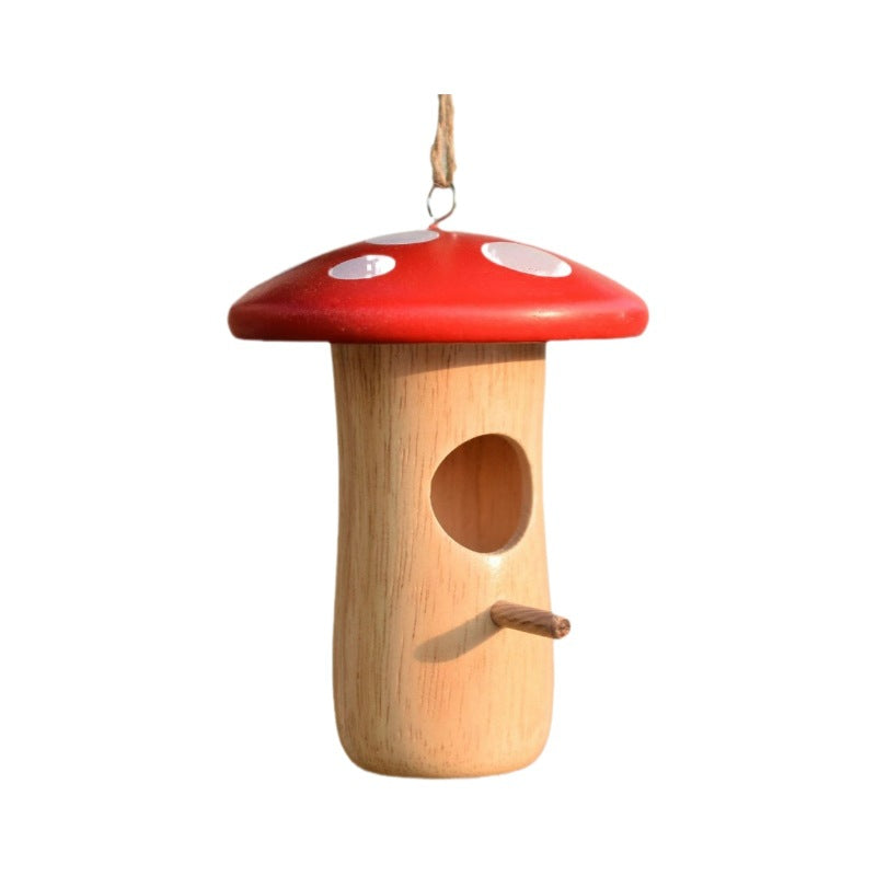 Hanging Wooden Hummingbird Nest Decoration