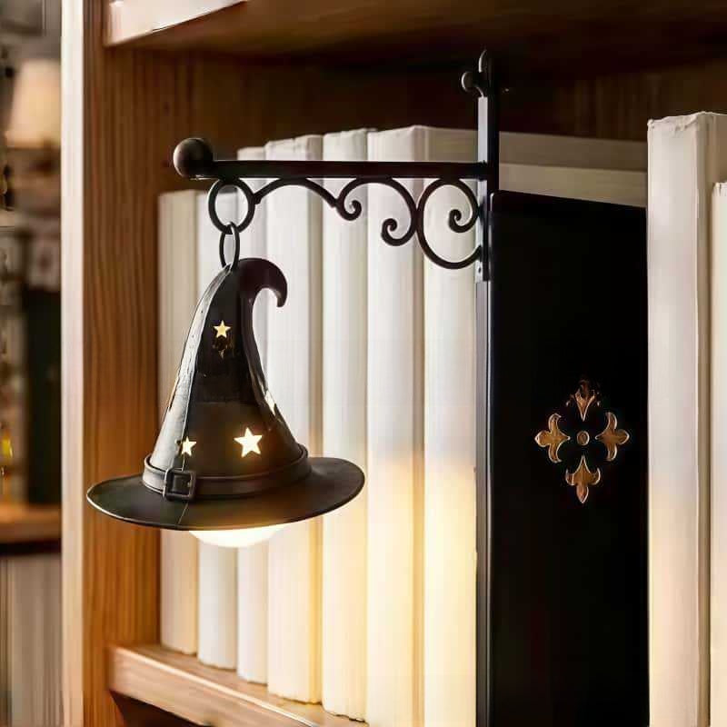 Cross-Border New Product Bookshelf Lantern Light Library Bookshelf Lighting Lantern Iron Crafts