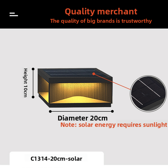 Solar Powered Outdoor Waterproof Column Light Outdoor & Pond Lighting product image 6