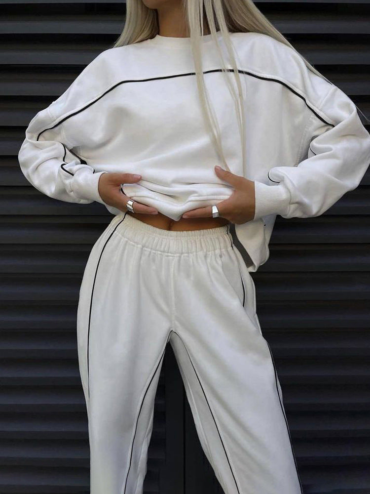 Women's Streetwear Long Sleeve Sweatshirt and Trousers