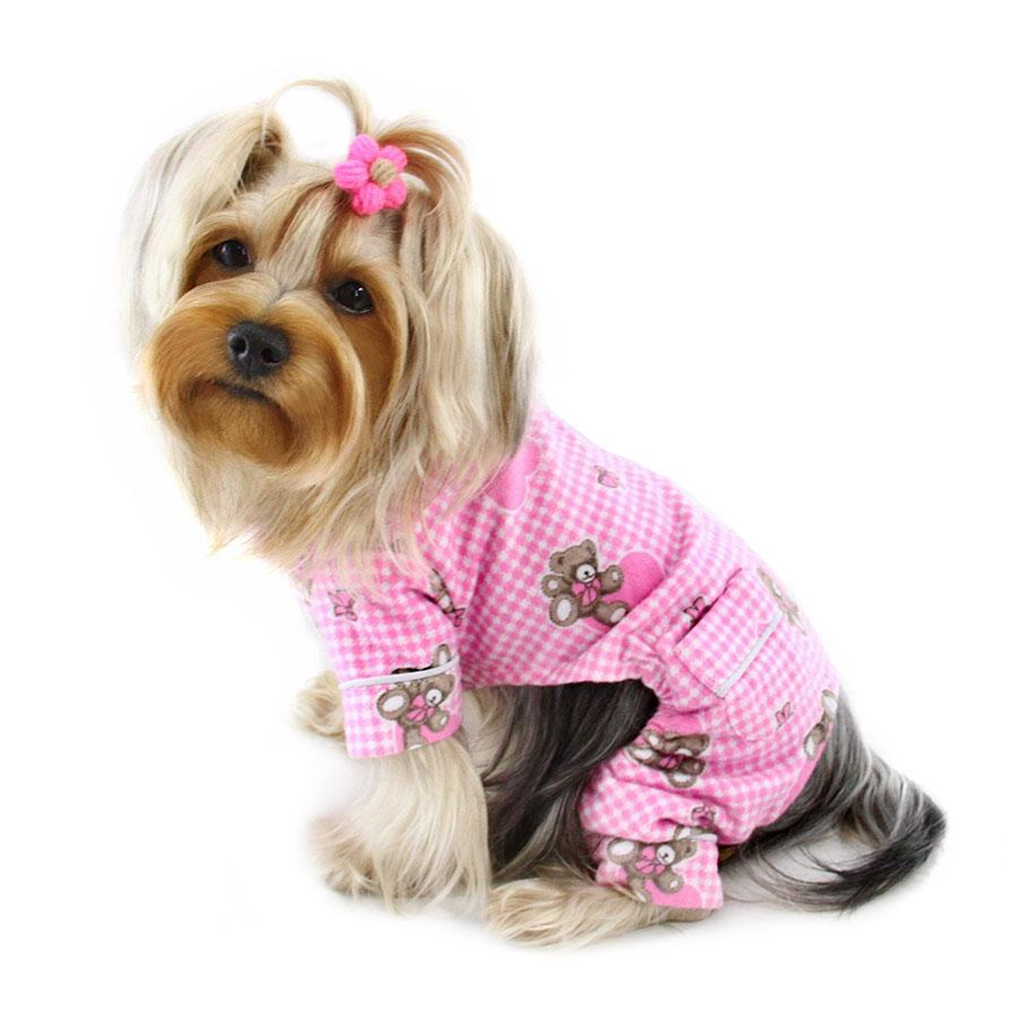 Klippo Teddy Bear Love Flannel Dog Pajamas