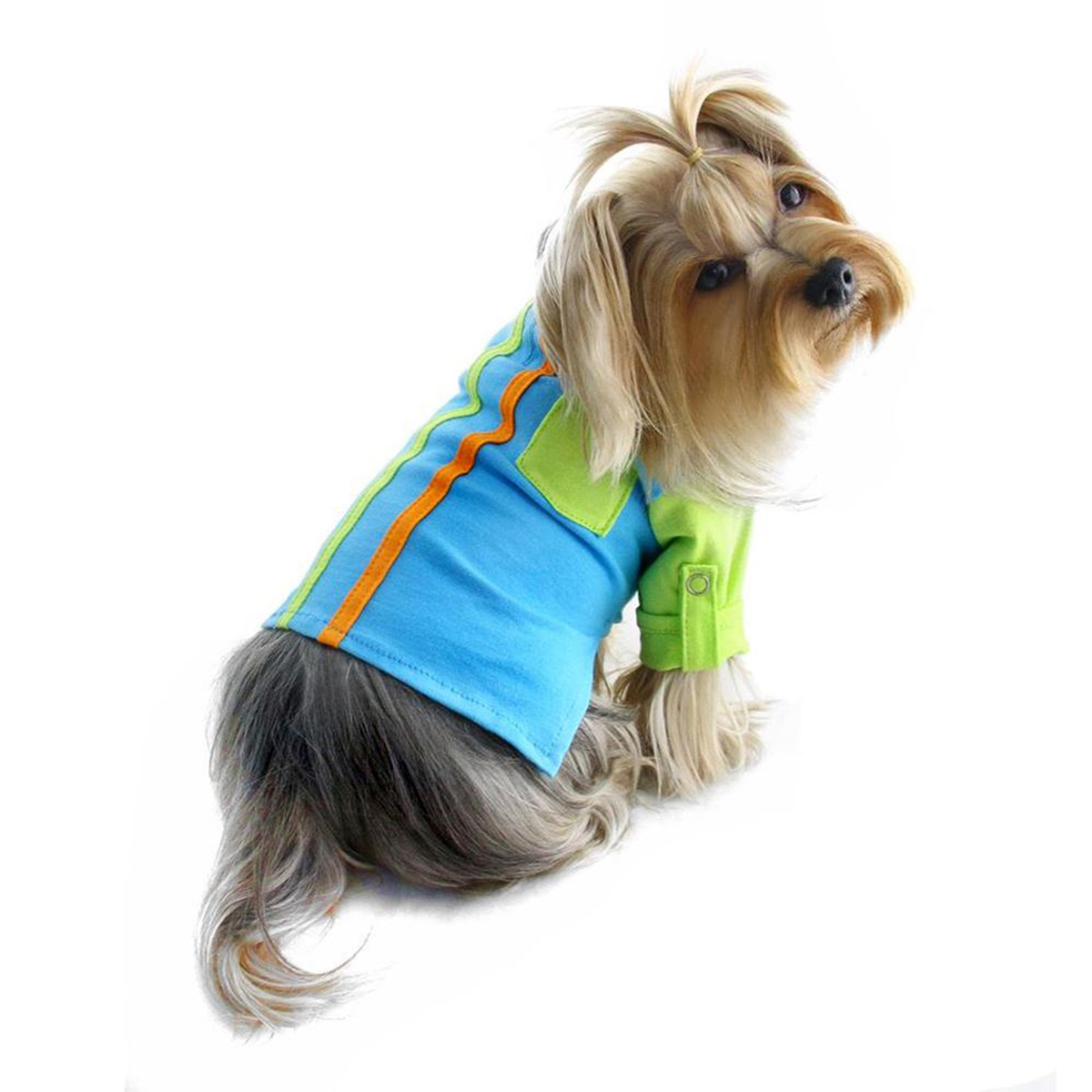 Klippo Knit Cotton Contrast Dog Shirt with Roll-Up Sleeves