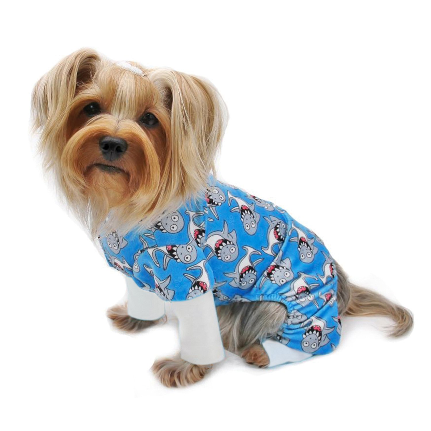 Ultra Soft Plush Minky Silly Sharks Dog Pajamas