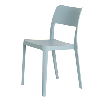 Set of Two Heavy-Duty Plastic Outdoor Stacking Accent Chairs