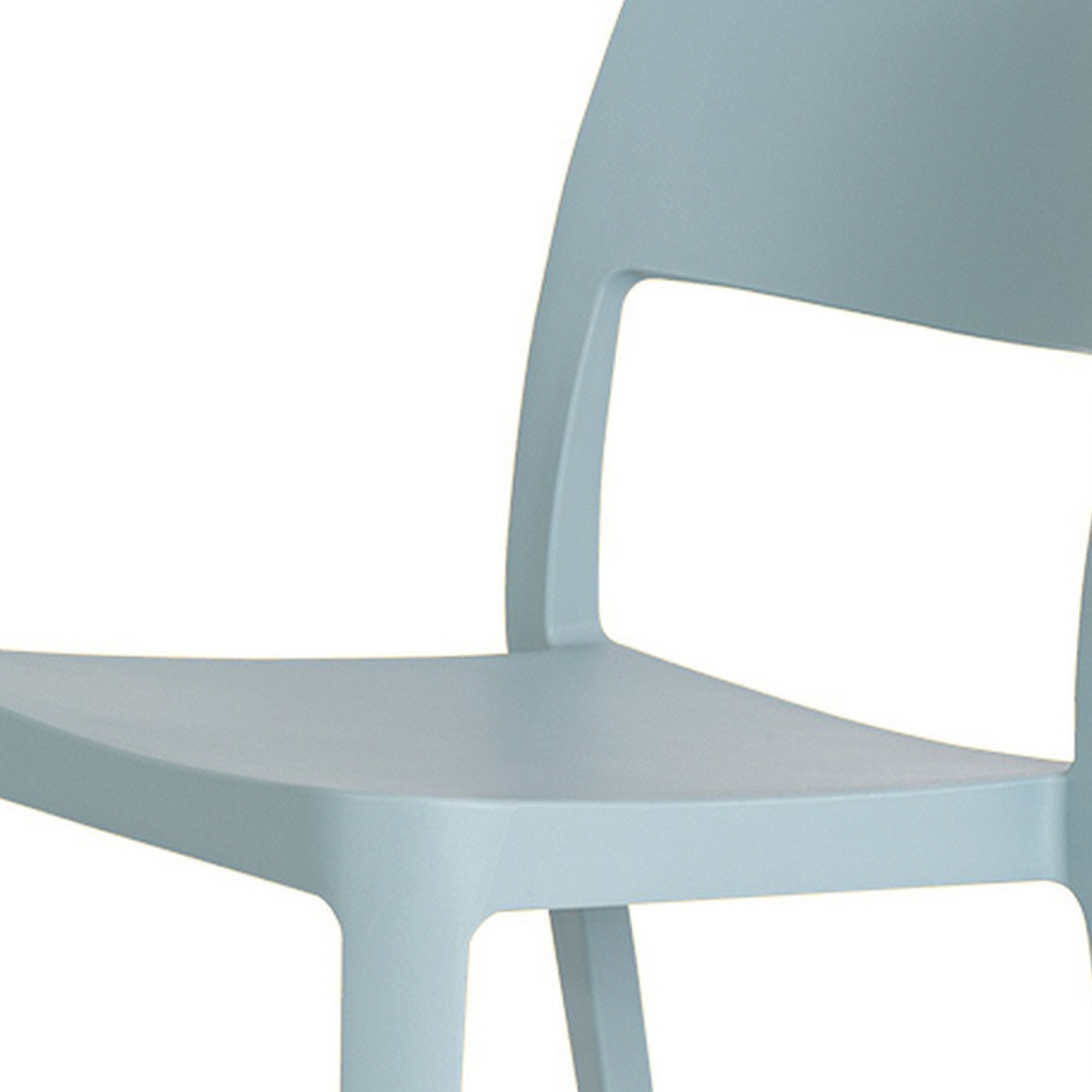 Set of Two Heavy-Duty Plastic Outdoor Stacking Accent Chairs
