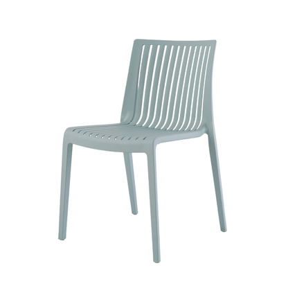 Set of Two Heavy-Duty Plastic Outdoor Stacking Accent Chairs