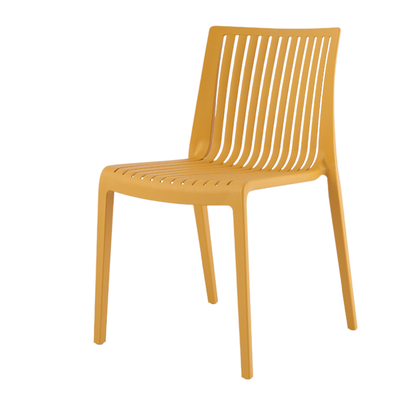 Set of Two Heavy-Duty Plastic Outdoor Stacking Accent Chairs