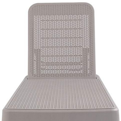 Heavy-Duty Plastic Outdoor Stacking Chaise Lounge