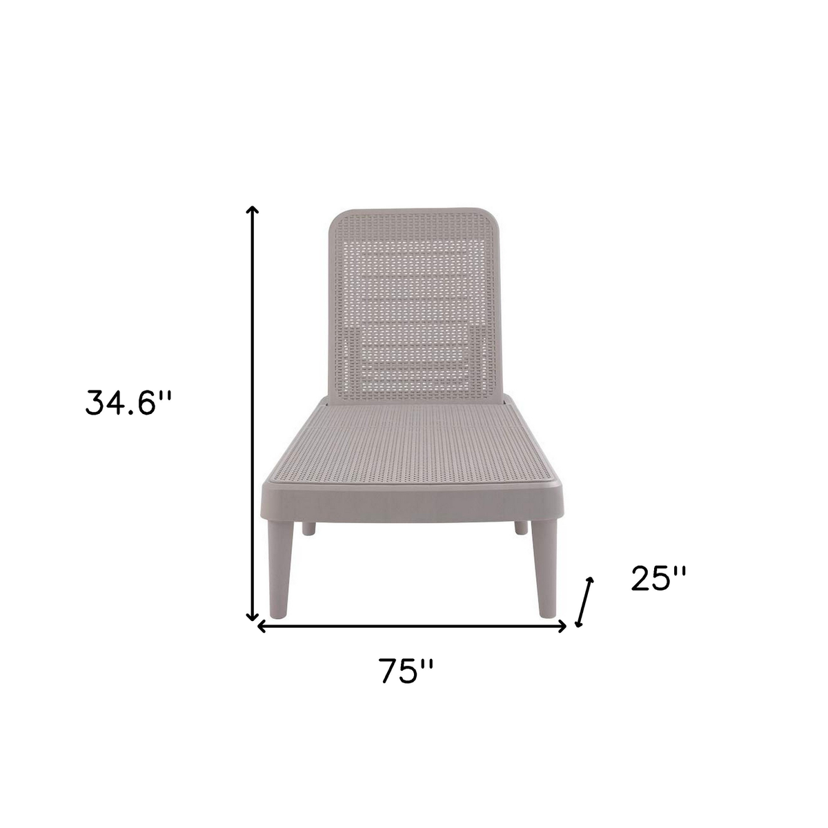 Heavy-Duty Plastic Outdoor Stacking Chaise Lounge