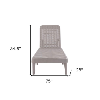 Heavy-Duty Plastic Outdoor Stacking Chaise Lounge