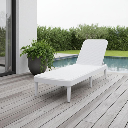 Heavy-Duty Plastic Outdoor Stacking Chaise Lounge