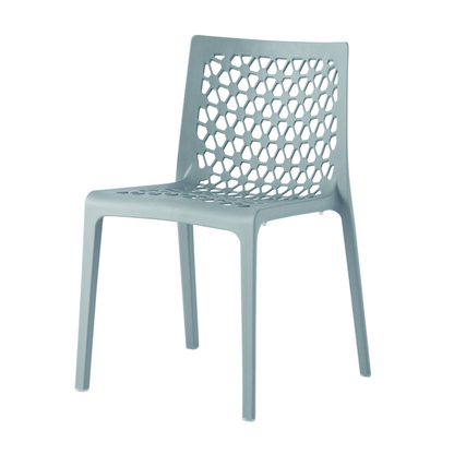 Set of Two Heavy-Duty Plastic Outdoor Stacking Dining Chairs