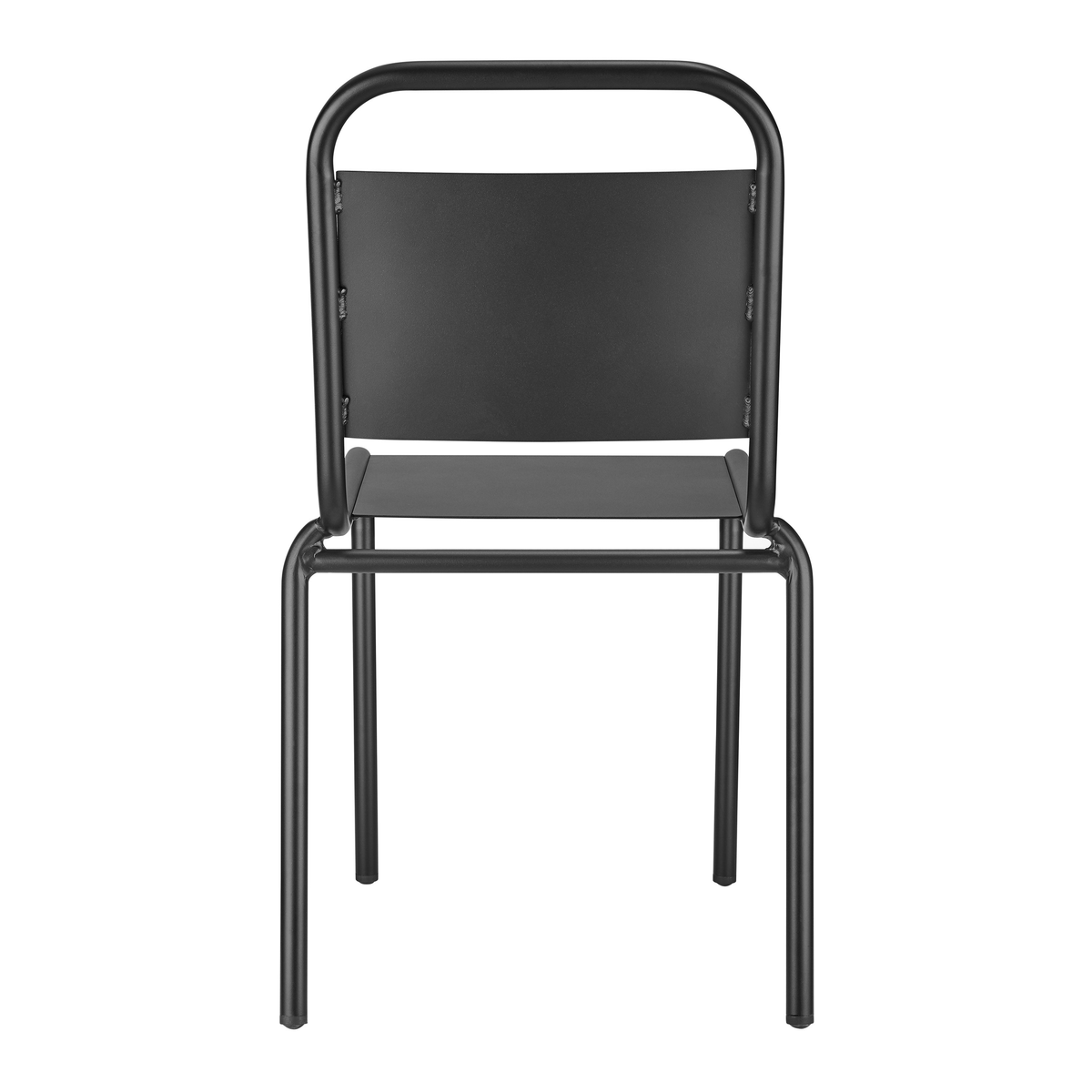 Set of Two Aluminum Outdoor Stacking Dining Chairs