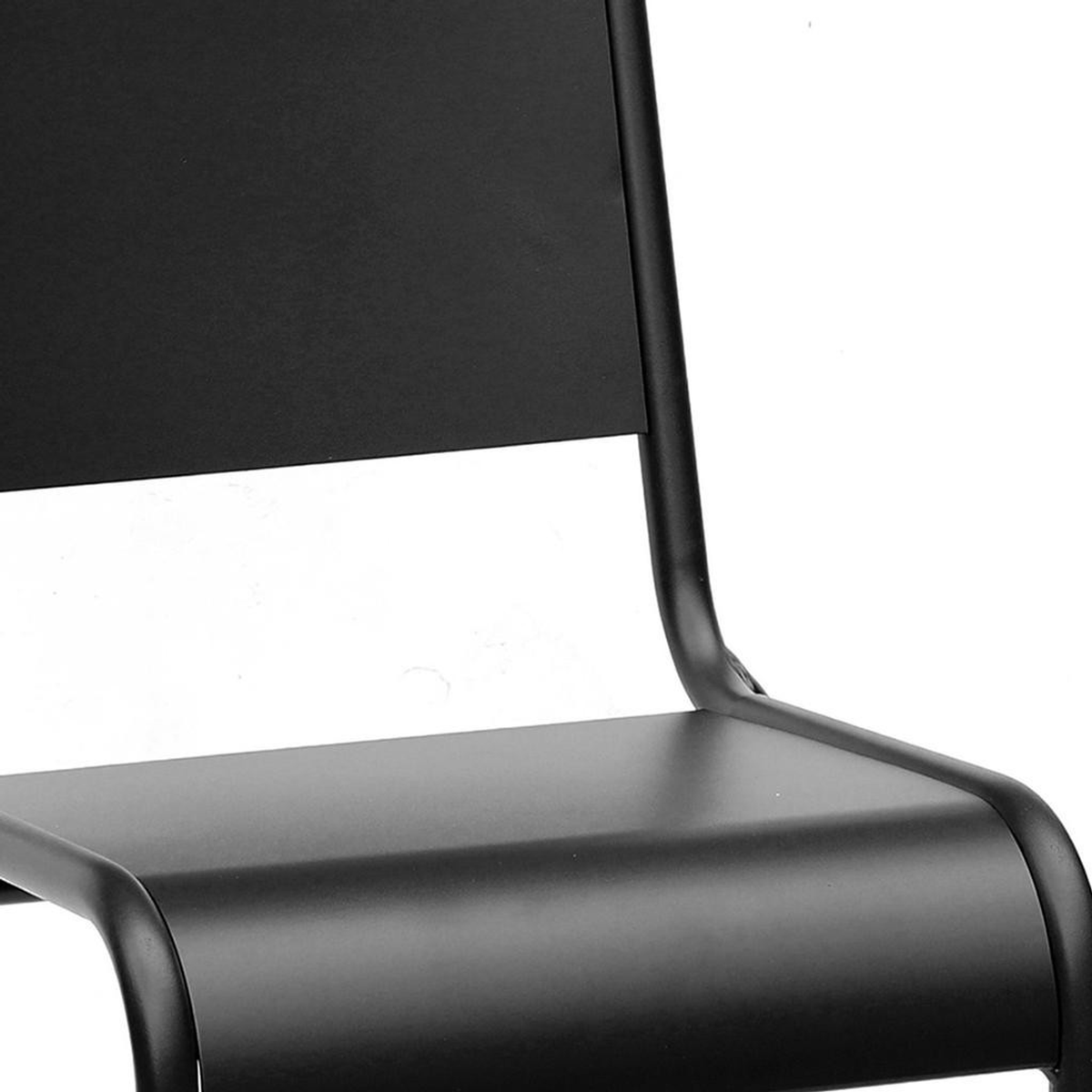 Set of Two Aluminum Outdoor Stacking Dining Chairs