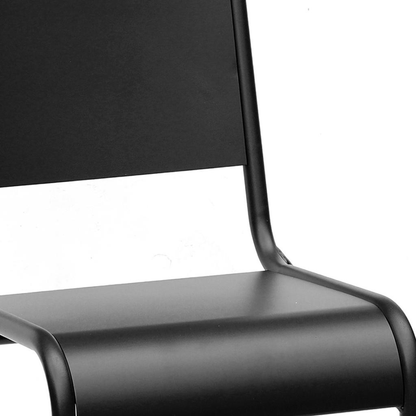 Set of Two Aluminum Outdoor Stacking Dining Chairs