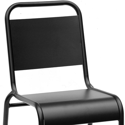 Set of Two Aluminum Outdoor Stacking Dining Chairs